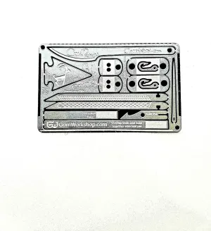 Callie Russel Signature Survival Card - Survival Tools - Pocket Multi Tool - Card Tool - Grim Survival Tool
