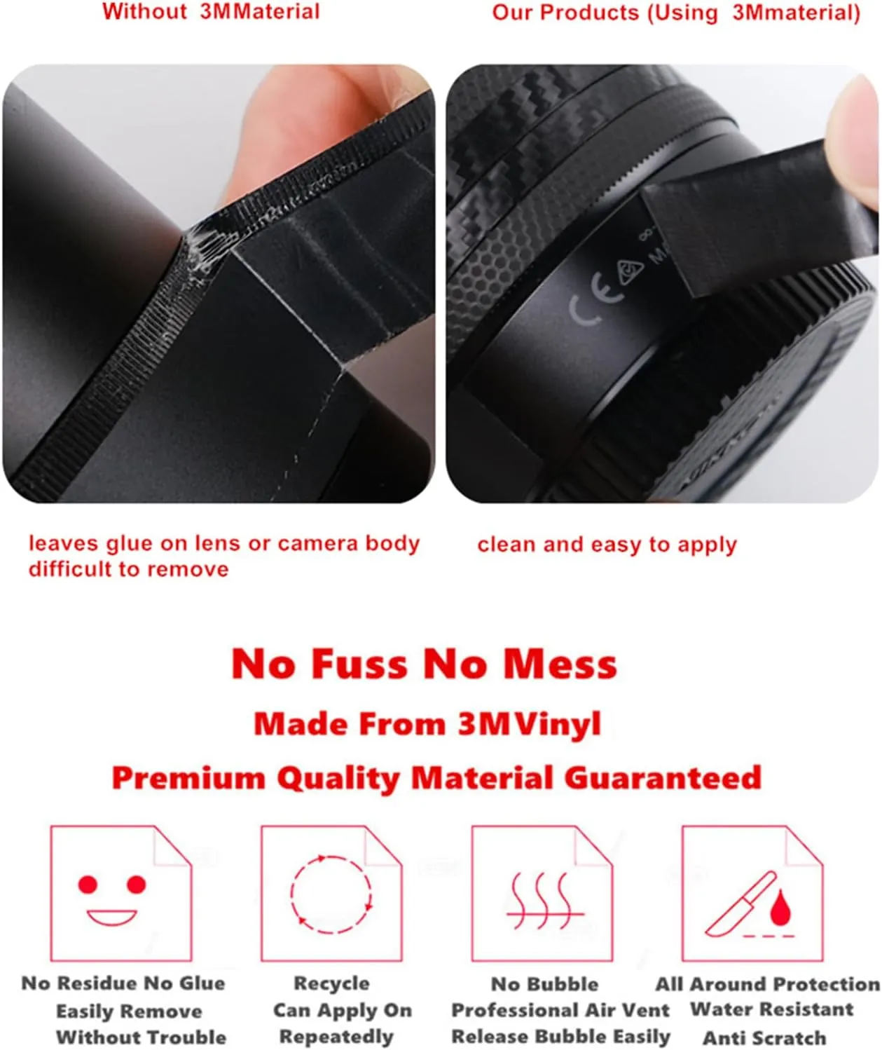 Camera Lens Premium Protector Film Sticker for Sony FE 200-600mm F5.6-6.3 G OSS Skin Vinyl Wrap Film Body Protective Decal Protector Coat 200-600 5.6-6.3(Field Camouflage)