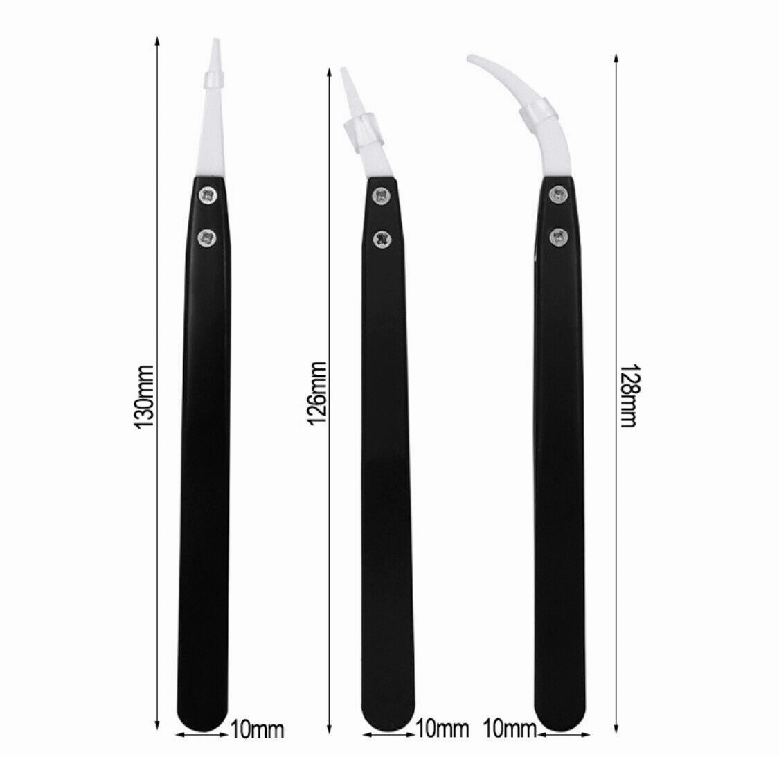 Ceramic Straight tipped ESD Safe Electronics Tweezers DIY Soldering Safe