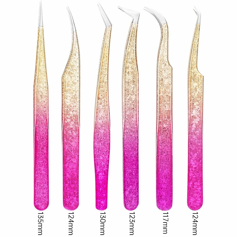 Clark & Co. 3D Ice Flower Eyelash Tweezers – High-Precision Stainless Steel Lash Extension & Eyebrow Tool