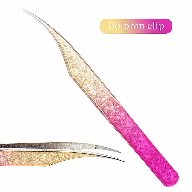 Clark & Co. 3D Ice Flower Eyelash Tweezers – High-Precision Stainless Steel Lash Extension & Eyebrow Tool