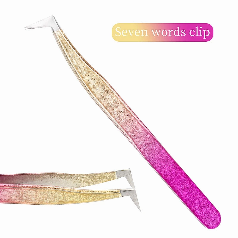 Clark & Co. 3D Ice Flower Eyelash Tweezers – High-Precision Stainless Steel Lash Extension & Eyebrow Tool