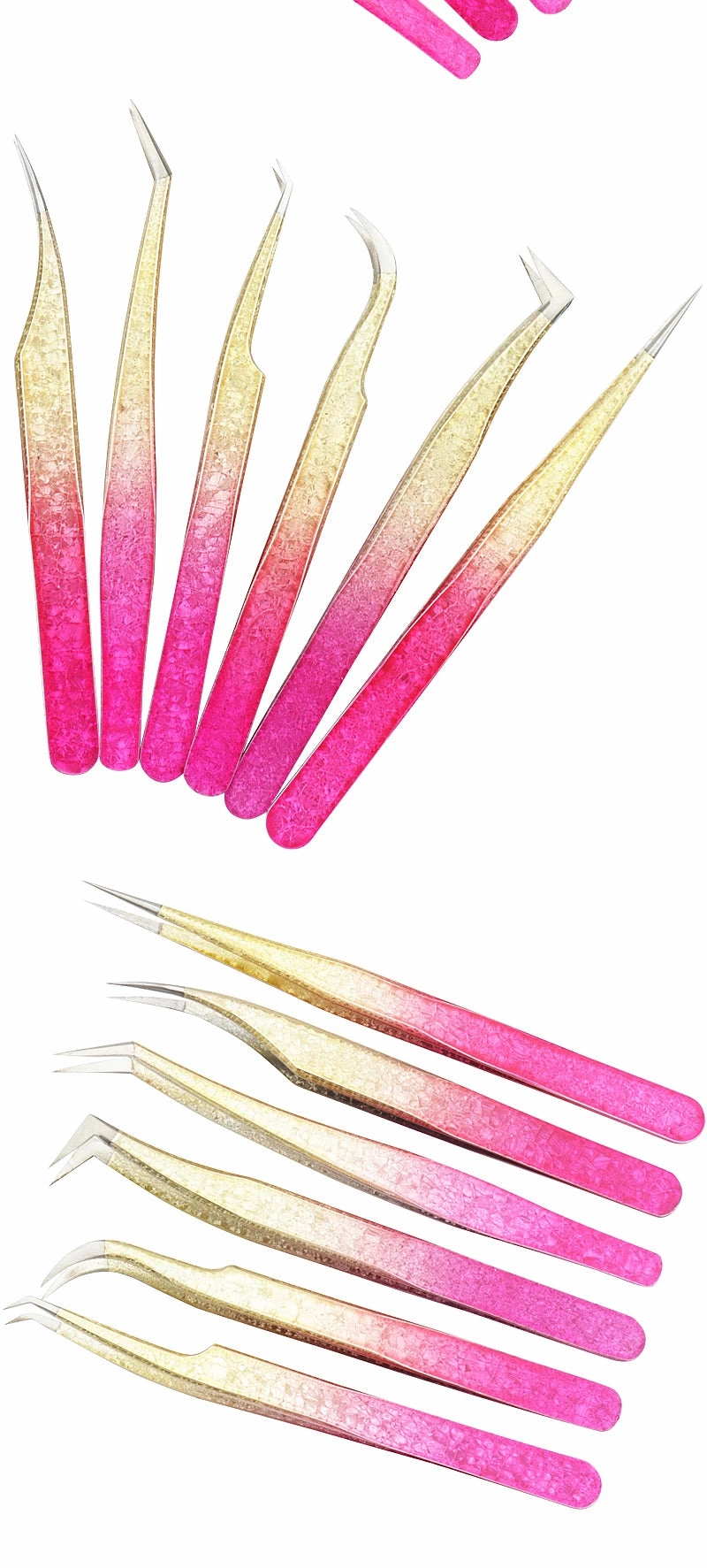 Clark & Co. 3D Ice Flower Eyelash Tweezers – High-Precision Stainless Steel Lash Extension & Eyebrow Tool