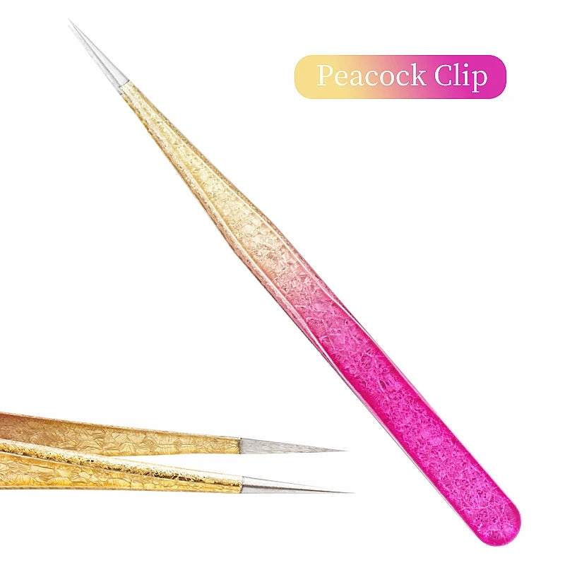 Clark & Co. 3D Ice Flower Eyelash Tweezers – High-Precision Stainless Steel Lash Extension & Eyebrow Tool