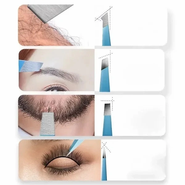 Colorful Eyebrow Tweezer - Stainless Steel Slanted Hair Puller