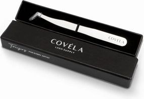 Covéla Lash | The 101 Volume Tweezer - Professional Stainless Steel Tweezers for Eyelash Extension - Precise Applicator Lash Tool - Boot Style With Seamless Closure - For Volume Fanning - Silver