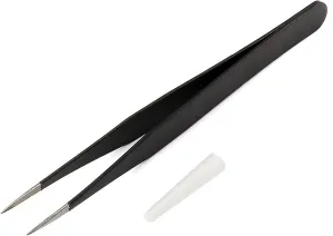 Craft Tweezers Precision 2pcs Ingrown Hair Tweezers Eyebrow Removal Blackhead Picking Tool Nail Rhinestones Nipper Tweezers for Crafting