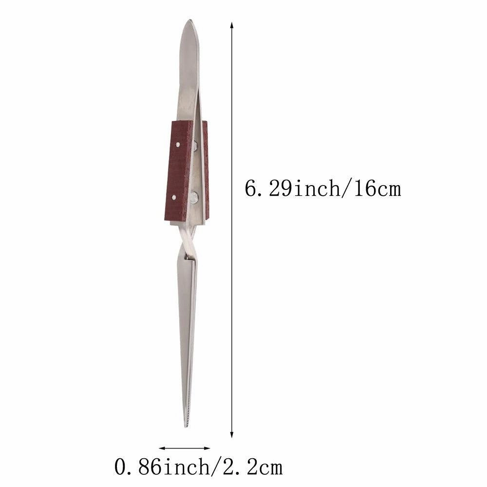 Cross Lock Soldering Tweezers with Fiber Grip