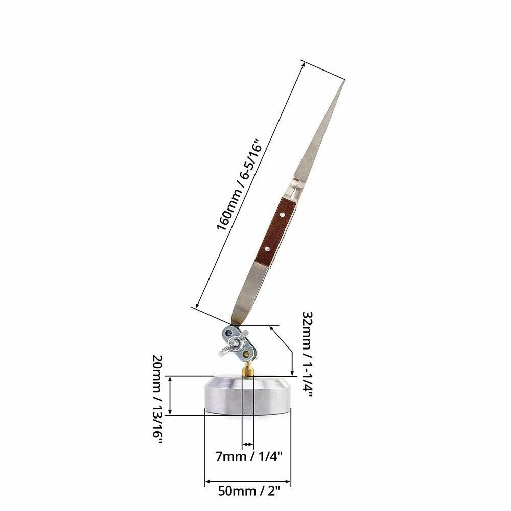 Cross Locking Jewelry Welding/Soldering Tweezers with Base 360° Rotation