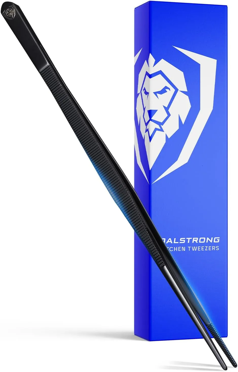 DALSTRONG Chef Tweezers Professional Kitchen Tongs- 12" high-precision Tweezer Tongs for Cooking - Stainless Steel Black w/vTitanium Coating -BBQ, Plating, Multi-use