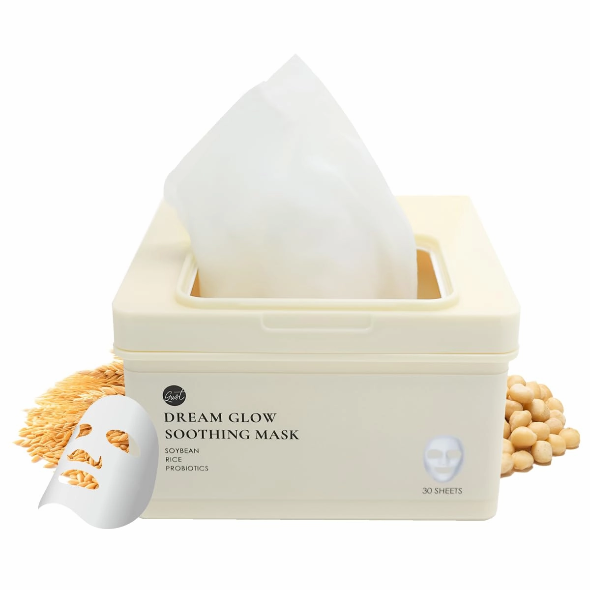 DREAM GLOW BEAUTY MASK (30ea) (Soybean   Rice   Probiotics)