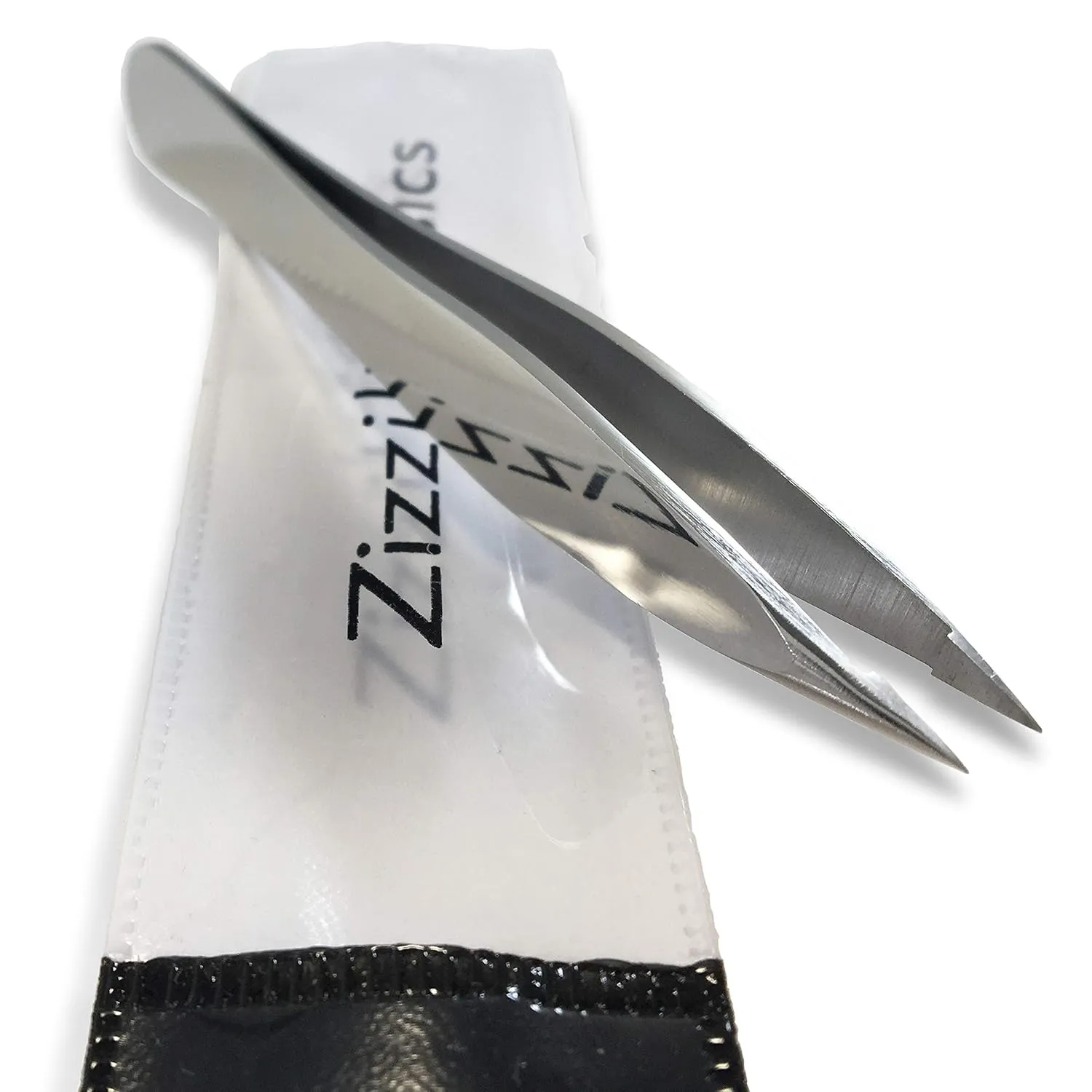 Elite Series Pointed Tweezers - Sharp Precision Tips   Surgical Grade Stainless Steel Tweezer for Professional Eyebrow and Facial Hair Removal