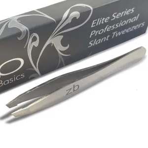 Elite Series Slant Tweezers - Surgical Grade Stainless Steel for Professionals (Mirror Polish)