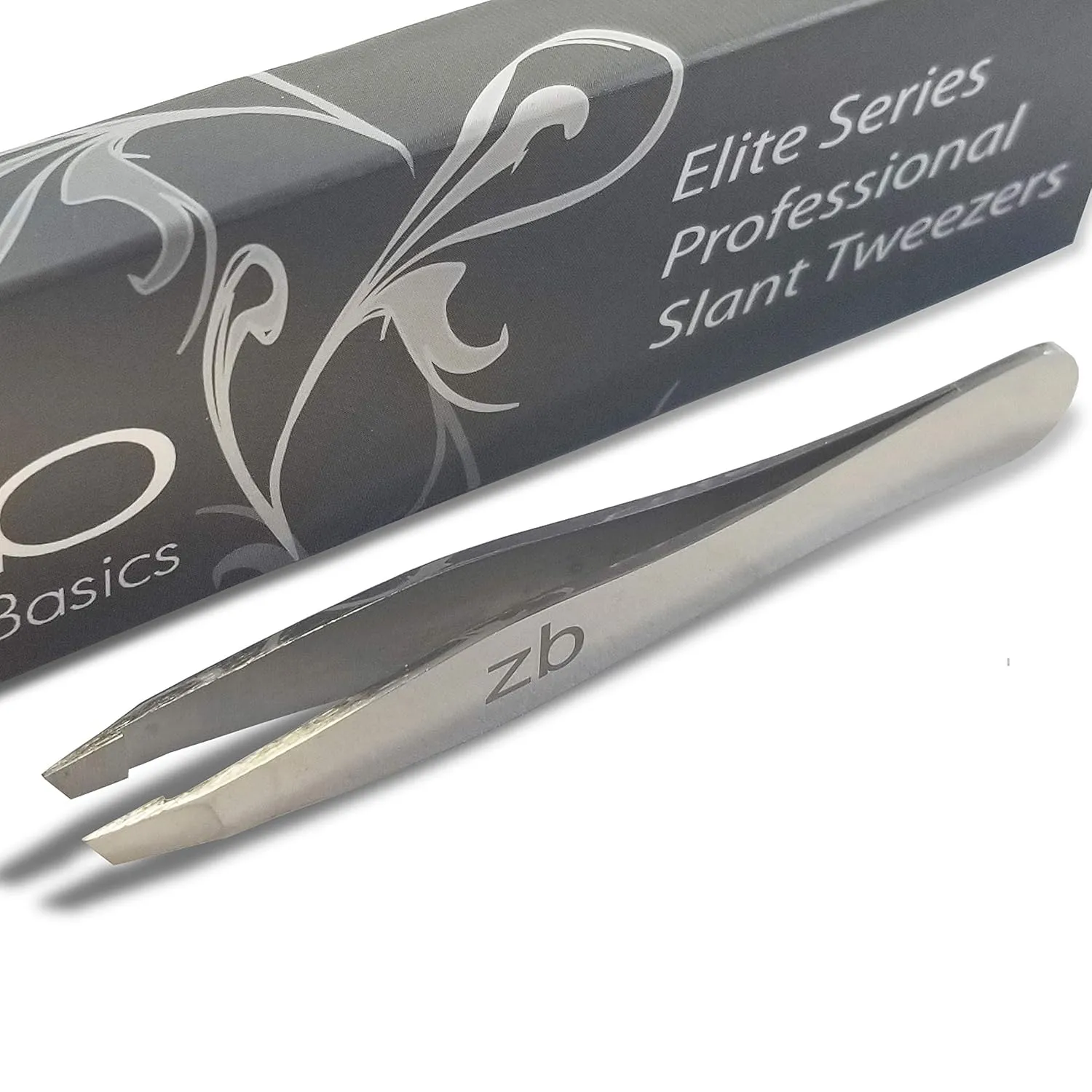 Elite Series Slant Tweezers - Surgical Grade Stainless Steel for Professionals (Mirror Polish)