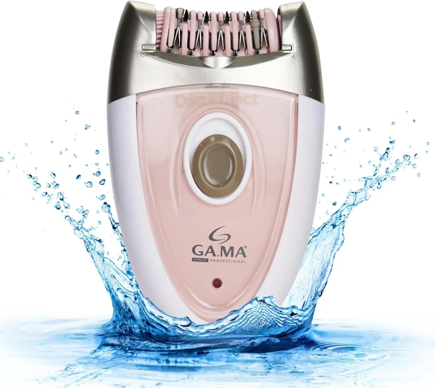 Epilady Gama Delicare Duo Rechargeable Epilator for Women, Cordless Electric Hair Removal Device, Hair Remover for Women, Bikini Trimmer for Women Pubic Hair, Dual Head, Dual-Volt, 2-Speed, LED Light