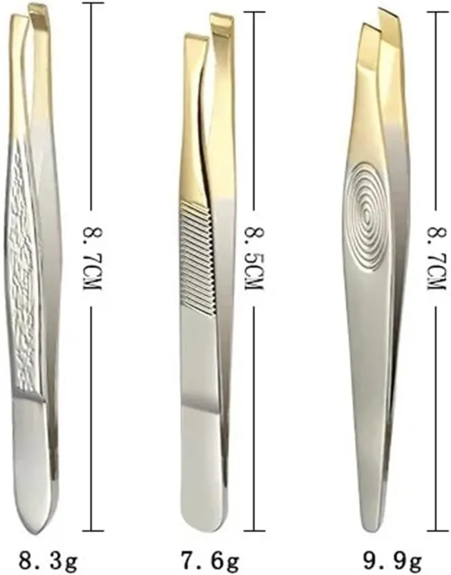 Eyebrow Clip Hair Removal Convenient Durable Practical Beauty Makeup Tool(Gold B)