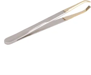 Eyebrow Tweezers 1PC Eyebrow Tweezer Make Up Tools Pince Epiler Eyebrow Tweezer Stainless Steel Slant Tip Eyes Tweezer Clip for Face Hair Removal (Color : Golden) Tweezers (Color : Golden) (Golden)