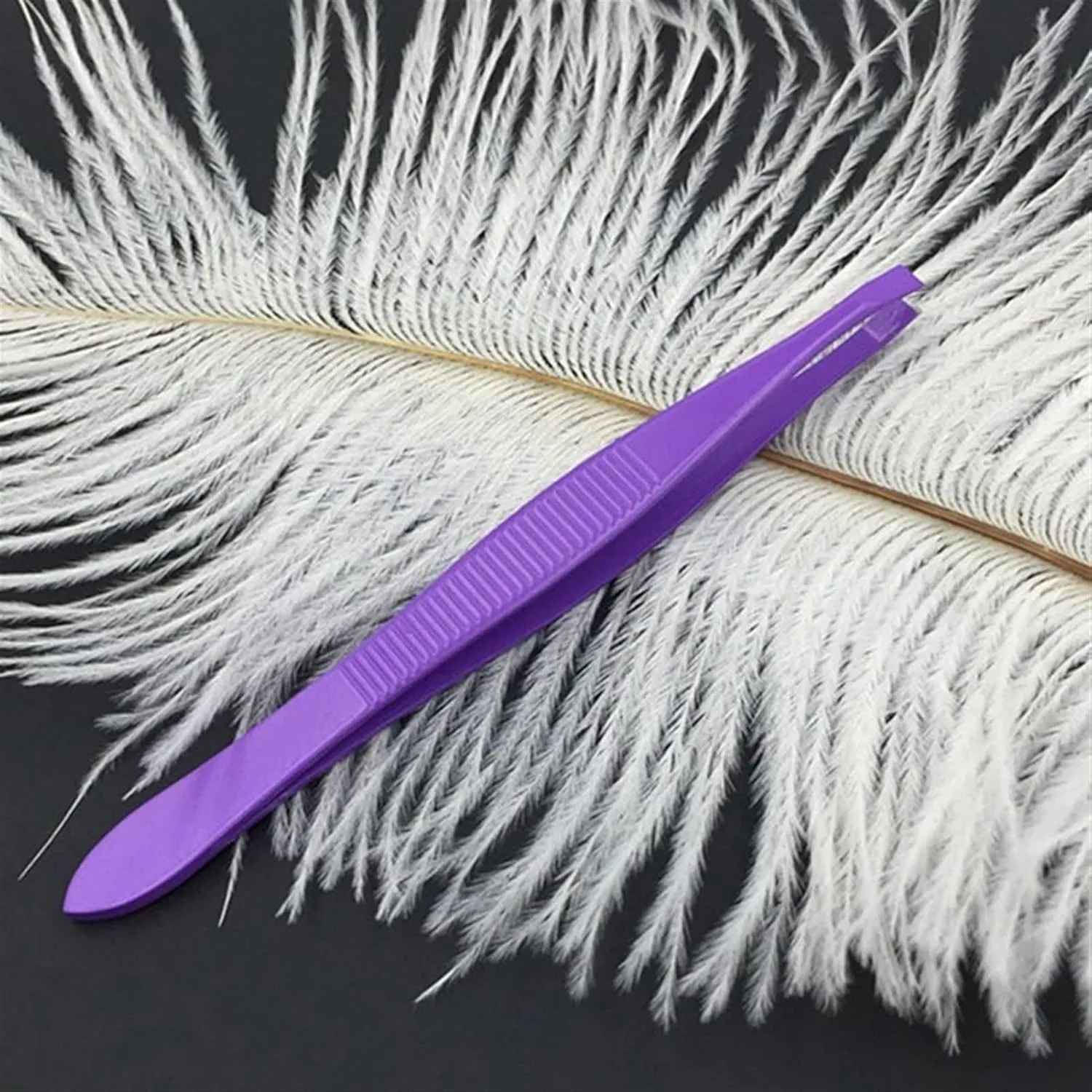 Eyebrow Tweezers Beauty Stainless Steel Eyebrow Tweezer Slant Head Hair Removal Eyebrow Clip Makeup Tool Beauty Tip (Color : 02) Tweezers(2)