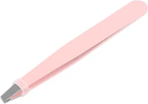 Eyebrow Tweezers Stainless Steel Eyebrow Tweezer Slant Tip Flat Tip Lady Hair Removal Clips Makeup Accessory Eyes Cosmetic Tool (Color : 01) Tweezers (1)