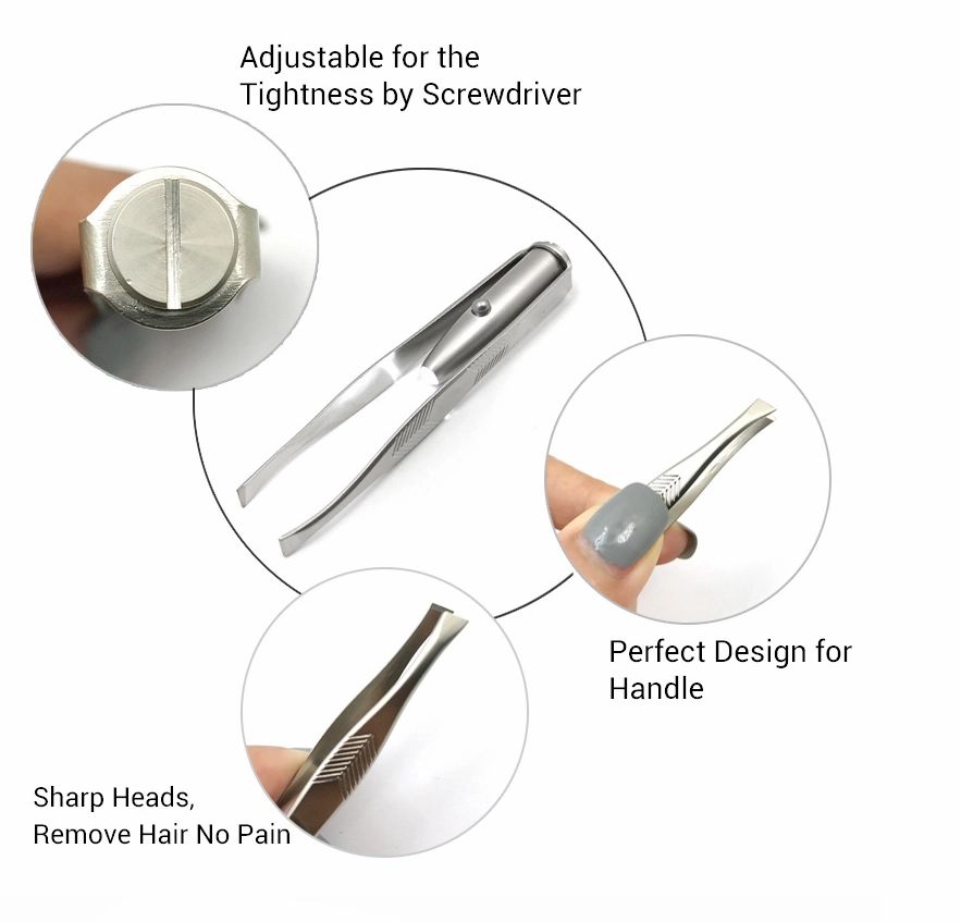 Eyebrow clip with LED light