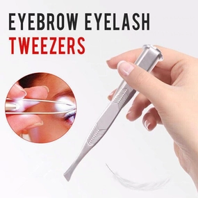 Eyebrow Eyelash Tweezers With Built-In Led Light Hair Removal Makeup Tool  Au