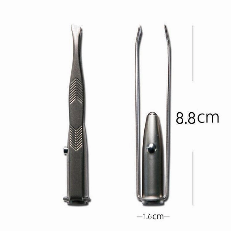 Eyebrow Eyelash Tweezers With Built-In Led Light Hair Removal Makeup Tool  Au