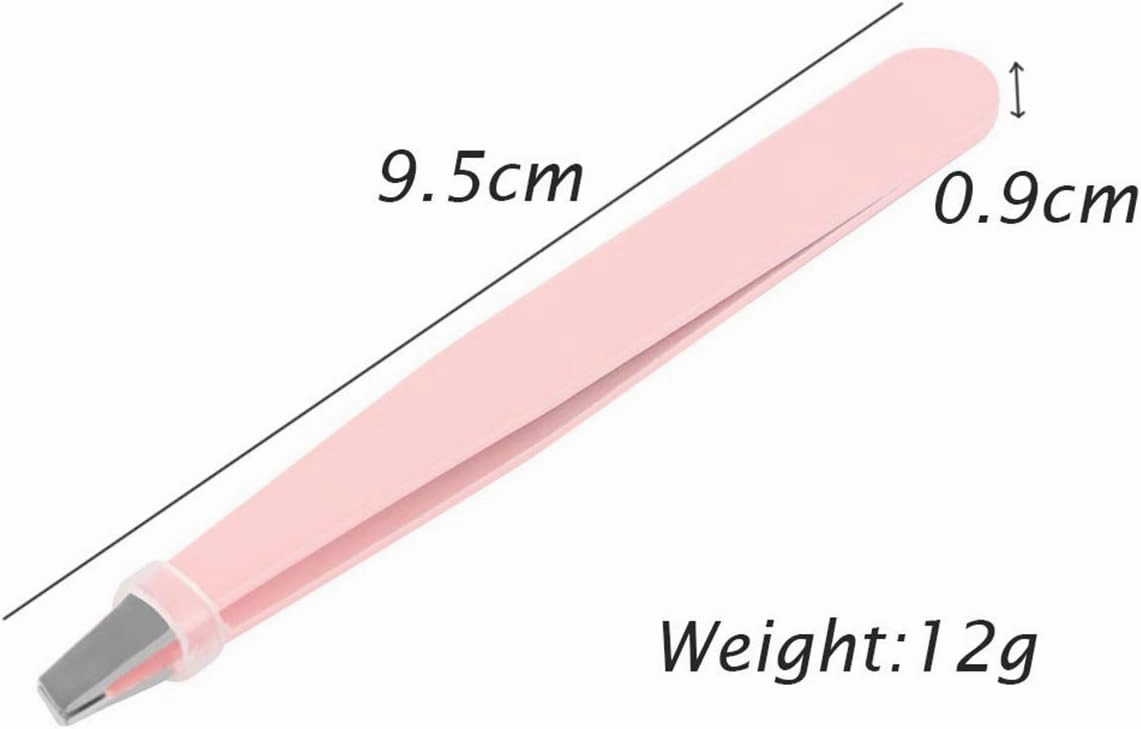 Eyebrow Grooming Beauty Tool ， Trimmer ，Eyebrow Tweezers Professional Stainless Steel Slant Tip Eyebrow Tweezer Hair Removal Lady Beauty Makeup Eyebrow Tools Pink(Pink)