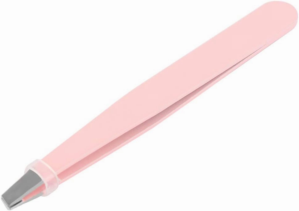 Eyebrow Grooming Beauty Tool ， Trimmer ，Eyebrow Tweezers Professional Stainless Steel Slant Tip Eyebrow Tweezer Hair Removal Lady Beauty Makeup Eyebrow Tools Pink(Pink)