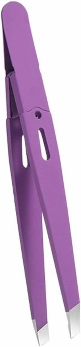 Eyebrow Tweezer Colorful Hair Beauty Fine Hairs Puller Stainless Steel Slanted Eye Brow Clips Removal Makeup Tools(Mr-2168PR)