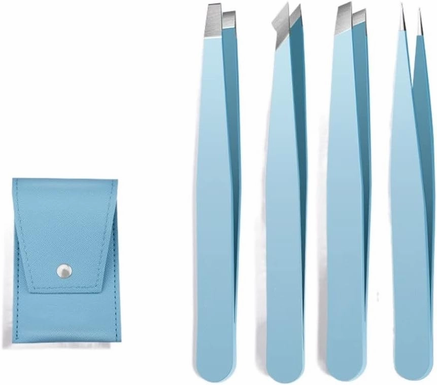 Eyebrow Tweezer Colorful Hair Beauty Hairs Puller Slanted Eye Brow Clips Removal Makeup Tools (As Show Fits all)