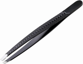 Eyebrow Tweezers Eyebrow Tweezer Black Slanted Stainless Steel Tweezer Trimmer Eyelash Clip Hair Removal Makeup Tool Tweezers