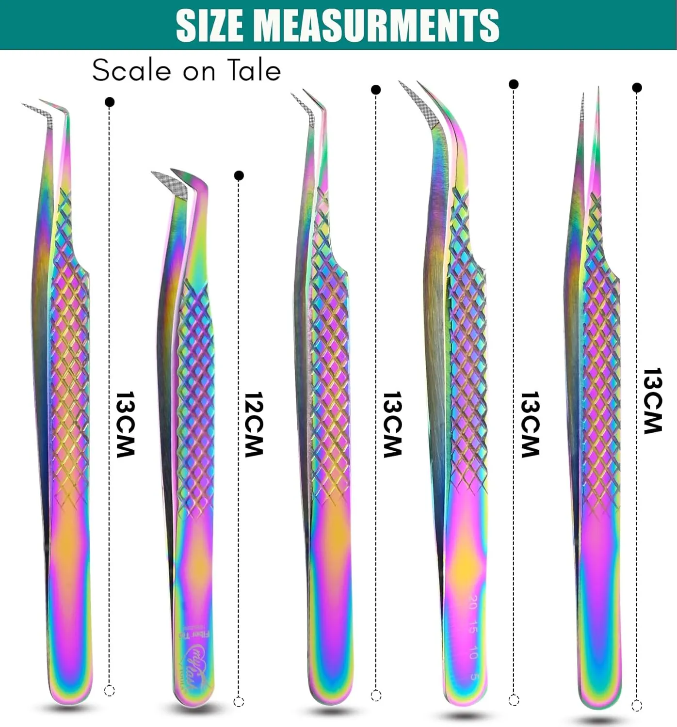 Eyelash Extension Tweezers set | Precision Multipurpose Lash Scissor | Fiber Tip Lash Tweezers for Lash Extensions Boot Volume Tweezers Sainless Steel Curved fiber grip tweezers (6pcs)