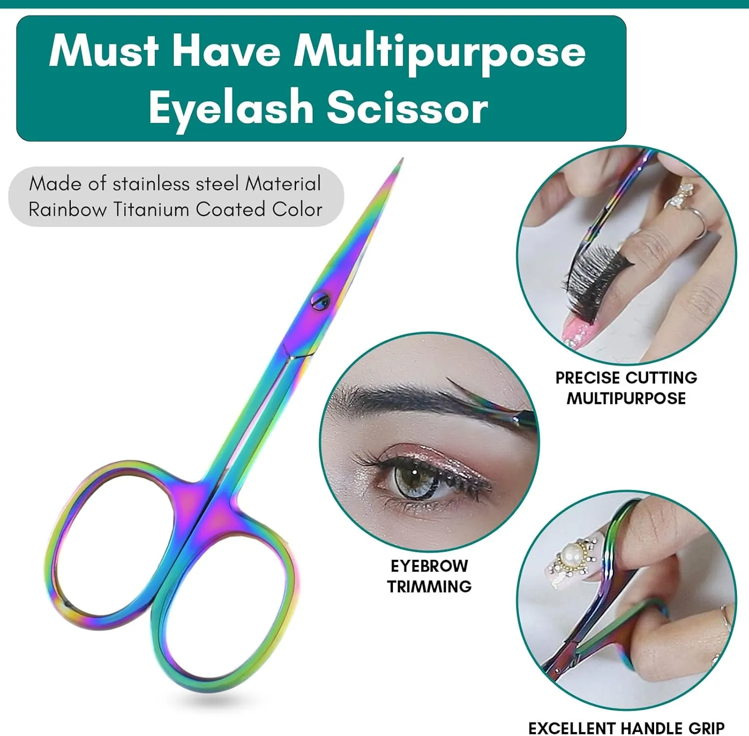 Eyelash Extension Tweezers set | Precision Multipurpose Lash Scissor | Fiber Tip Lash Tweezers for Lash Extensions Boot Volume Tweezers Sainless Steel Curved fiber grip tweezers (6pcs)