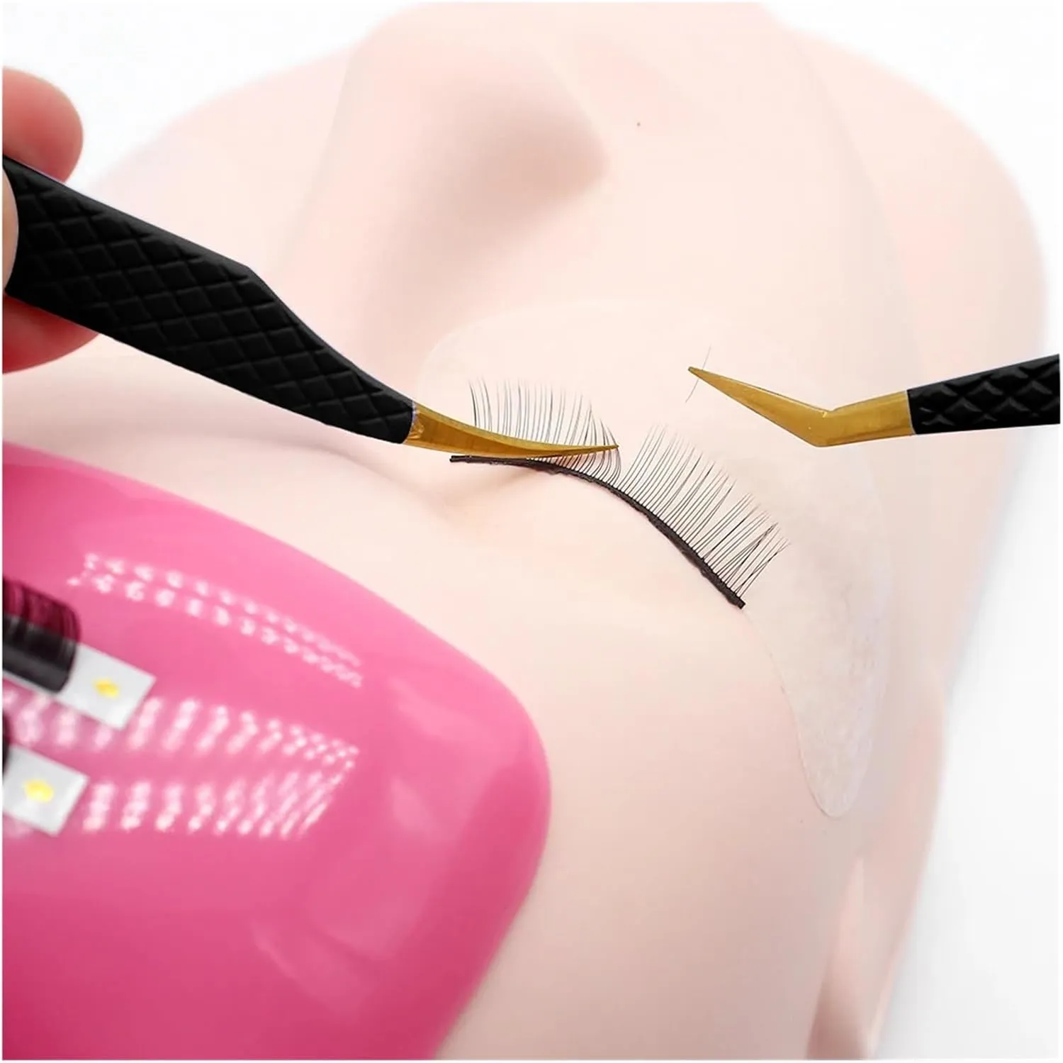 Eyelash Tweezer Black Stainless Steel Superhard Precision Anti-Static Tweezers Grafting Lashes Extension Supplies Makeup Tools(11)