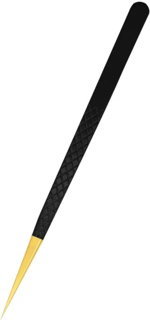 Eyelash Tweezer Black Stainless Steel Superhard Precision Anti-Static Tweezers Grafting Lashes Extension Supplies Makeup Tools(11)