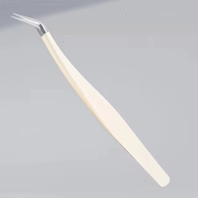 Eyelash Fiber Tip Tweezer - Pointed Gold Feather
