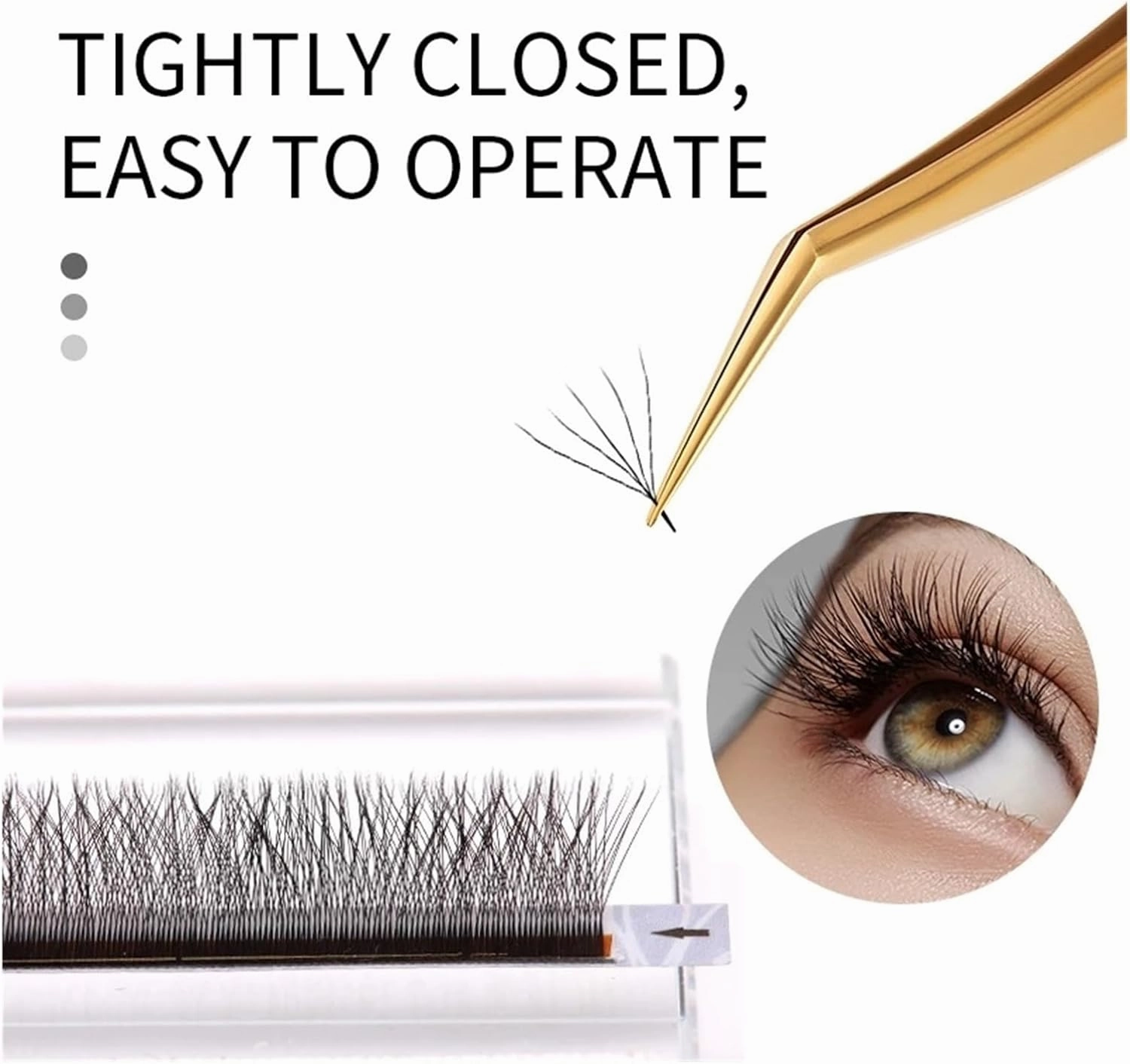 Eyelash Tweezer For False Eyelash Extension Lash Fan Eyebrows Nail Art Clip Cilia Gold Stainless Steel Tweezers Makeup Tools(Tweezers E)