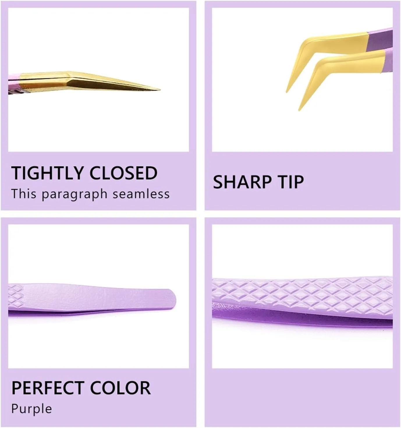 Eyelashes Tweezers Stainless Steel Superhard Tweezers High Precision Anti-static Tweezers For Eyelash Extensions Tools(03)