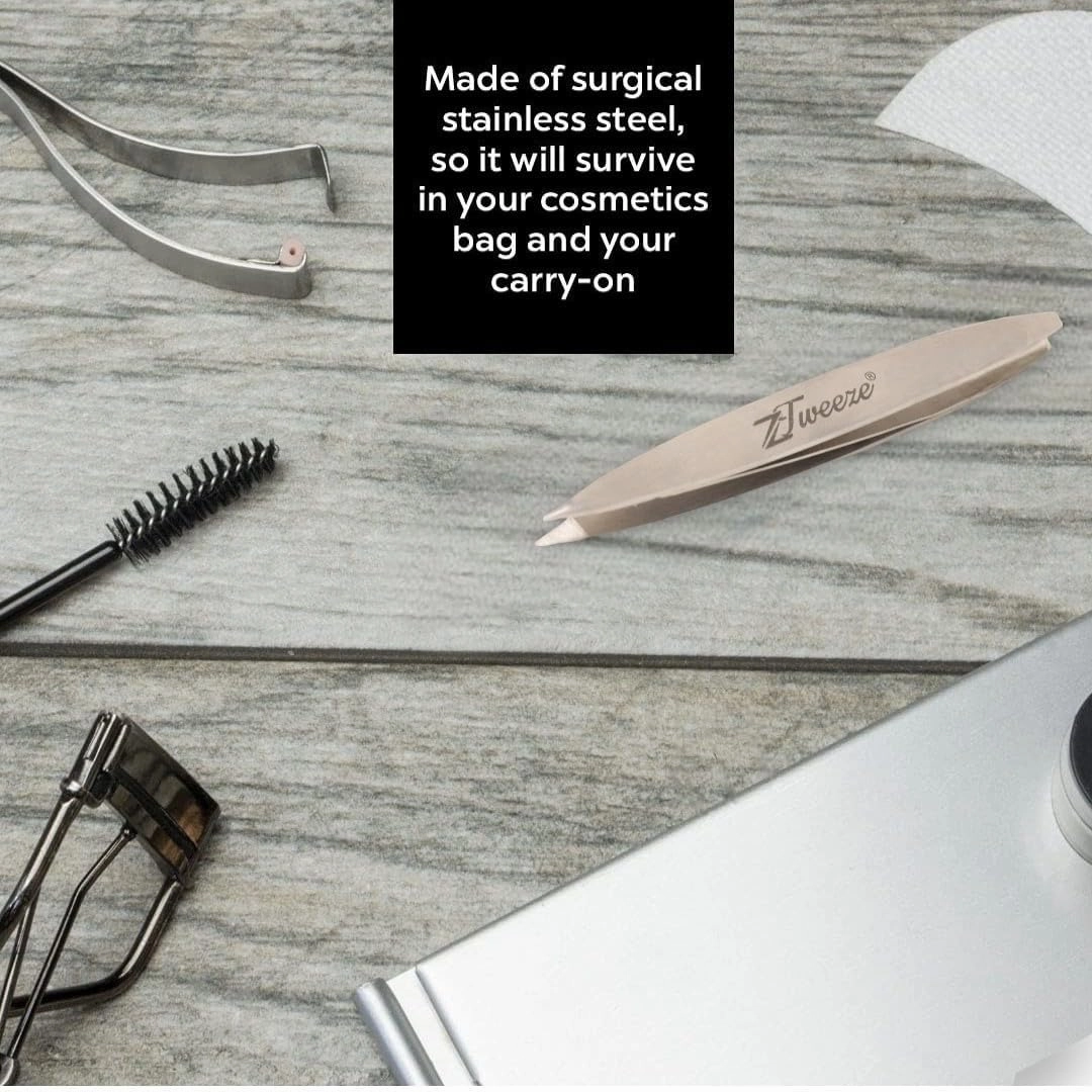 F.A.R.A.H Professional Z-Tweeze Dual Ended Tweezer - Steel Stainless Steel Tweezers