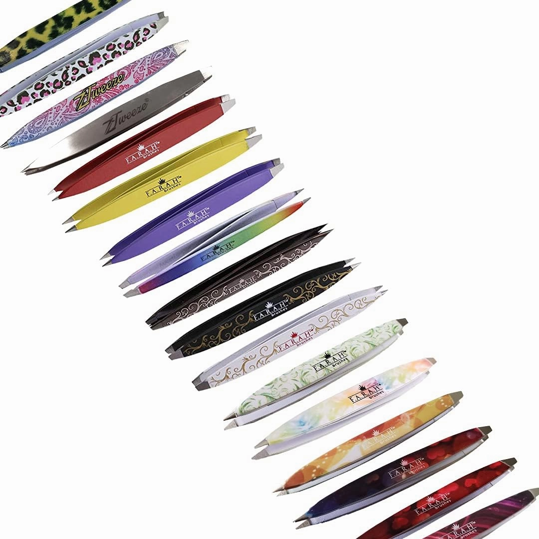 F.A.R.A.H Professional Z-Tweeze Dual Ended Tweezer - Steel Stainless Steel Tweezers