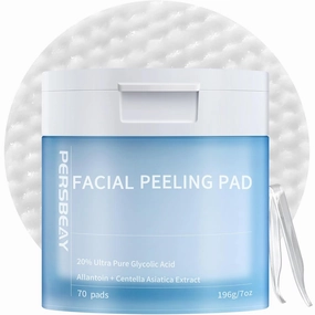 Facial Peeling Pads - Exfoliating Toner Pads with AHA, BHA and Centella Asiatica 70 Ct