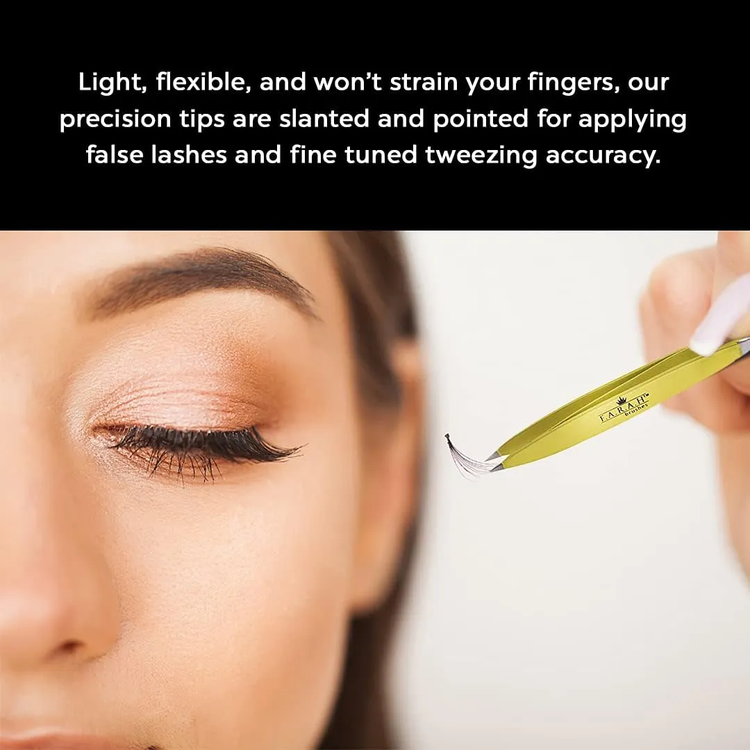 F.A.R.A.H Professional Z-Tweeze Dual Ended Tweezer - Go Bananas Stainless Steel Tweezers
