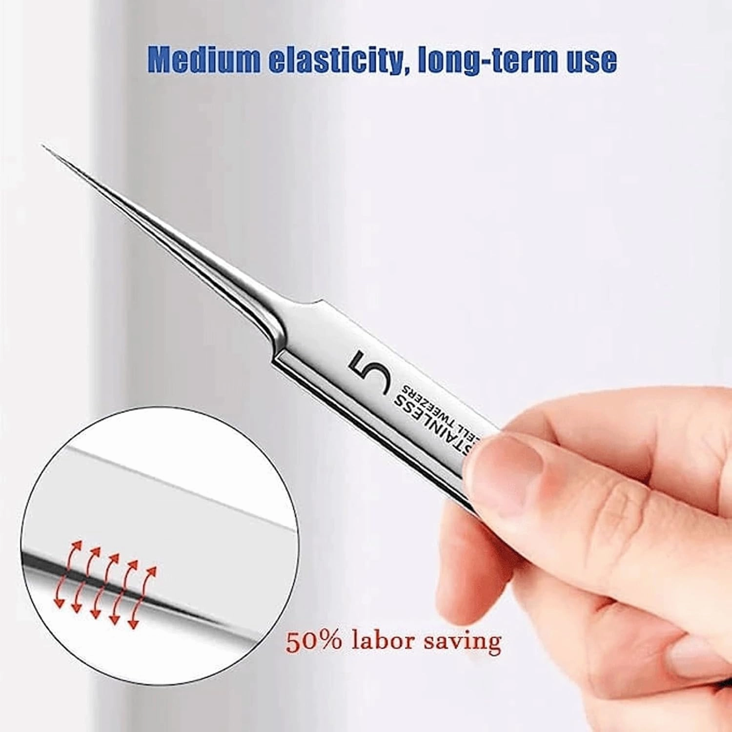 Fecong Stainless Steel Blackhead Removal Kit, Fecong Tweezers(3 Tweezers), Ascoly Tweezer, Precision Craft Lash Extractor, Fine Tip Curved Jewelry Tweezer, Blackhead Removal Tool Set (8PC)