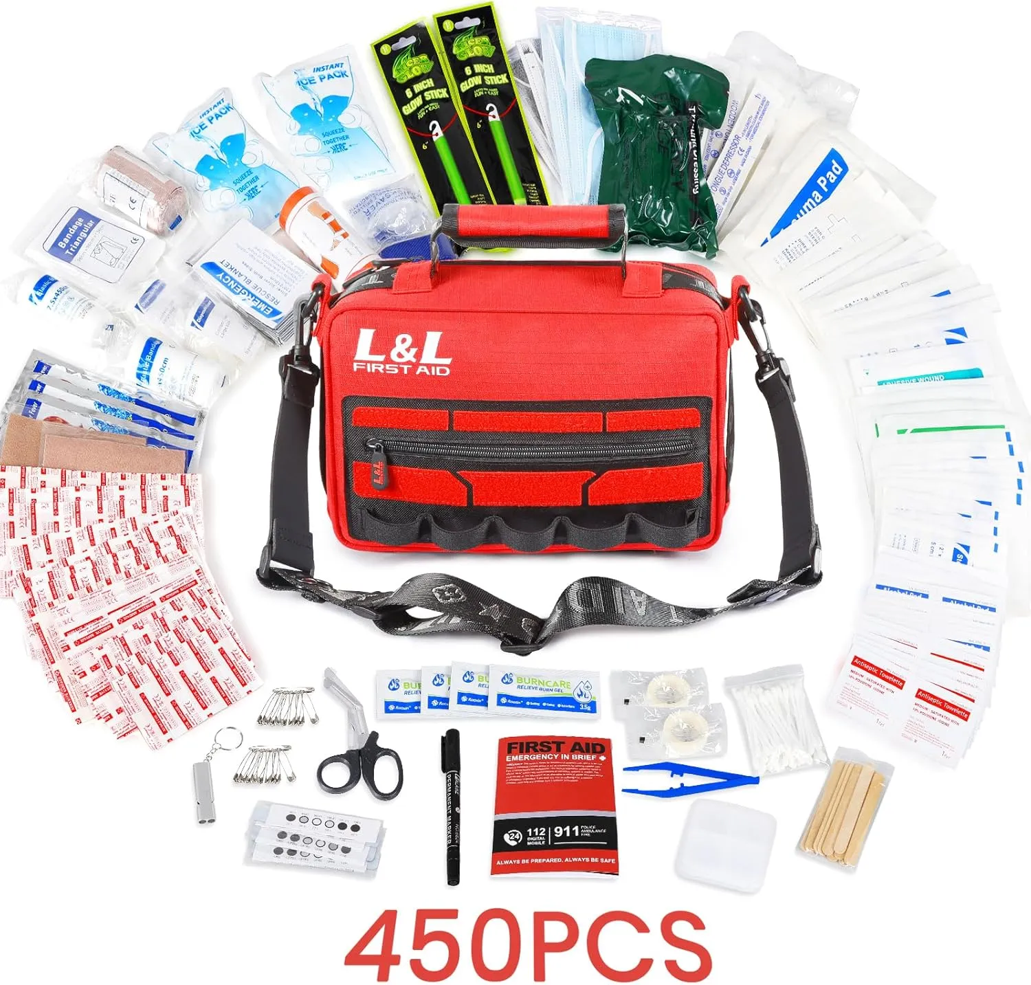 First Aid Kit for Car Home Travel Businesses,Survival Gear First Aid,First Aid Kit Survival,Waterproof Emergency Medical Kit for Outdoor Vehicles Camping Hiking Boating Office