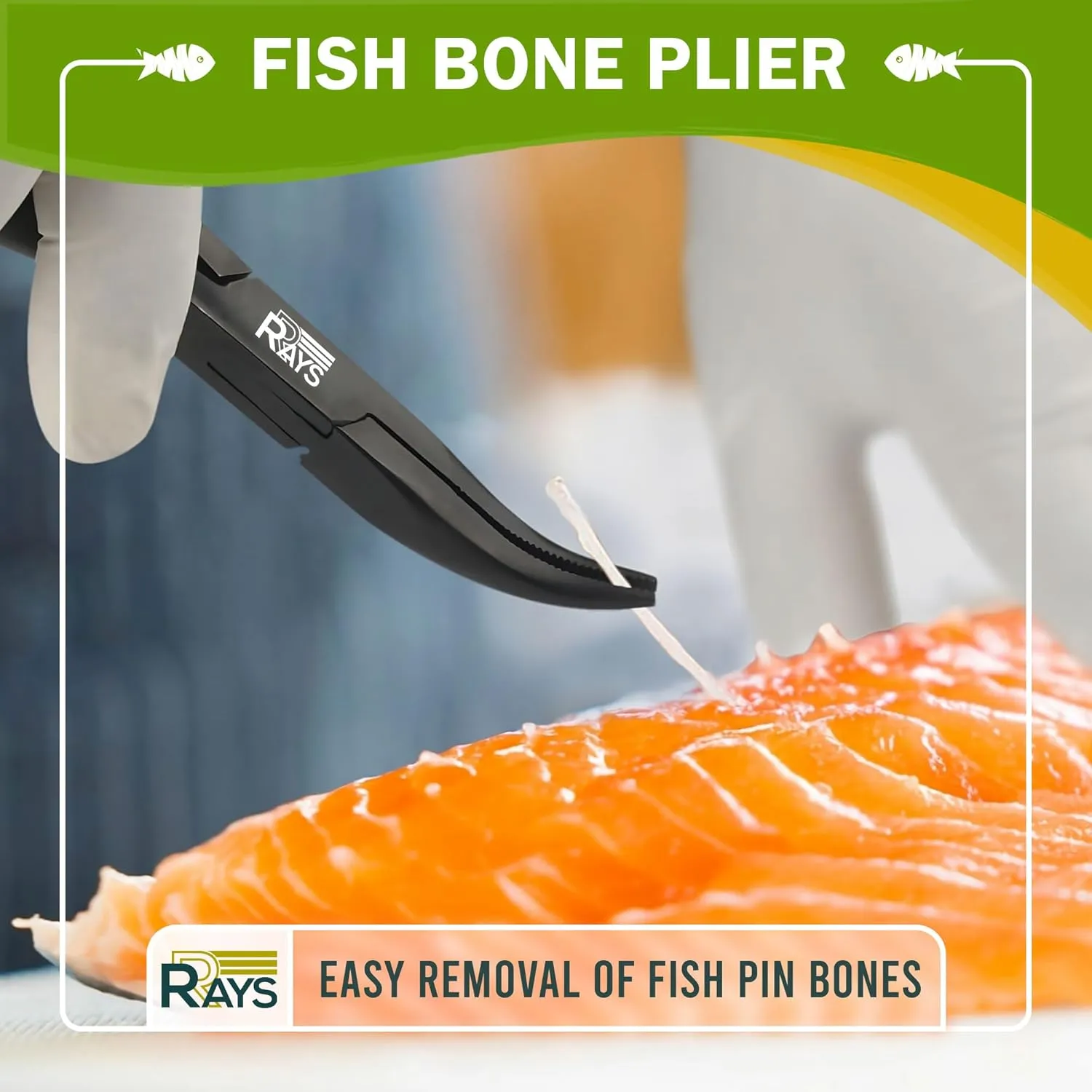 Fish Bone Plier/Tweezer Stainless Steel – Fish Deboning Tools for All Kind of Fish., Small, Black
