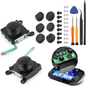 for PS Vita 2000 2001 Joystick Replacement for PSV 2000 PSV 2001 PCH-2000 Analog Stick Module Potentiometer ThumbStick Accessories Part with Screws
