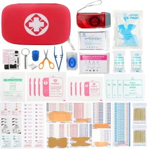 Galaxy 279 Pcs First Aid Kits for Survival Emergency Trauma Travel Car Military Tactical Medical Hunting Camping Hiking Fishing Office Home IFAK EMT Hard Case Red