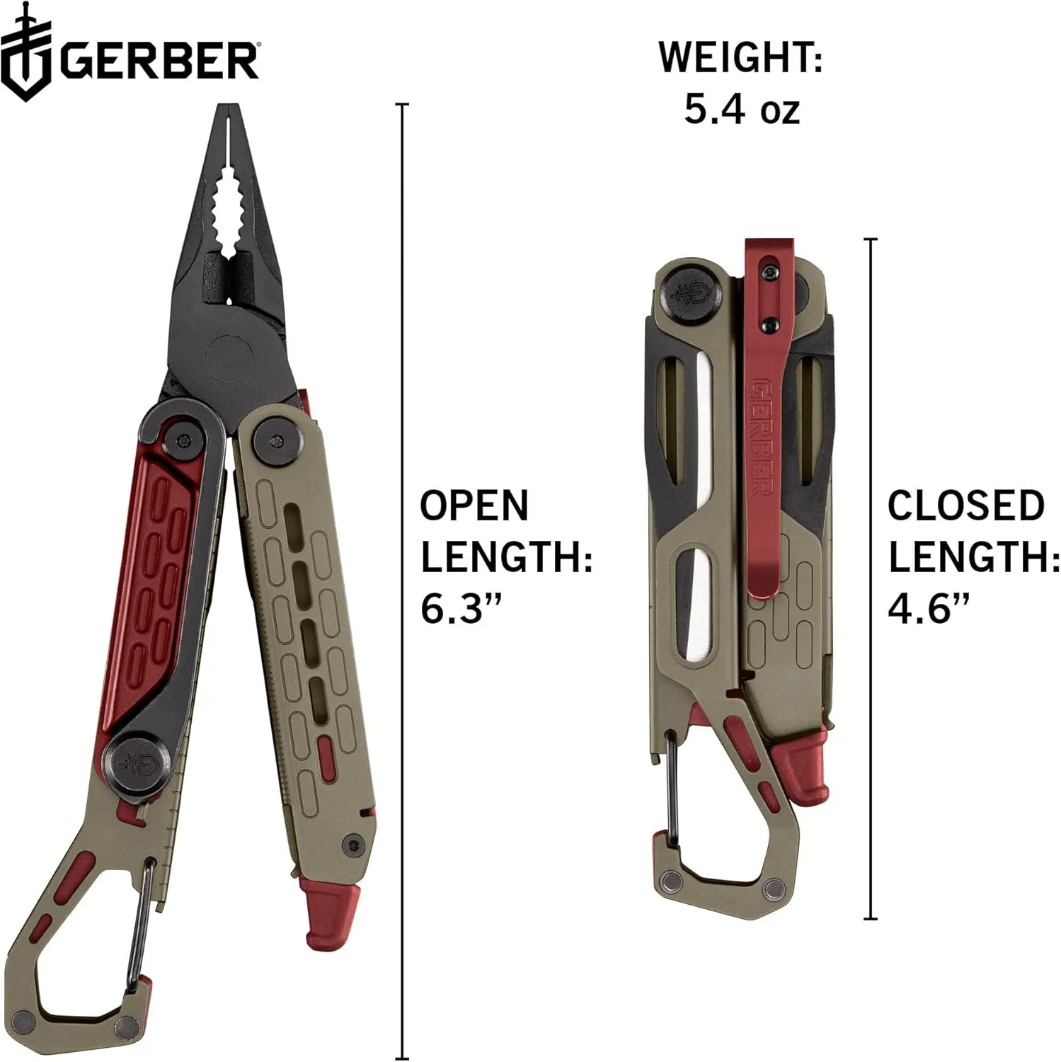 Gerber Gear Stakeout Spark - Multi-Tool Folding Knife for Backpacking, Survival, Camping, Outdoor - Pocket Tool w/Bottle Opener, Tent Stake Puller, Scissors, Tweezers - Coyote Brown