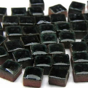 Glazed Ceramic Tiles for DIY Mosaic Artwork Arts, 0.19 Inch 5 mm, 1000 Pcs Dark Green, RG07