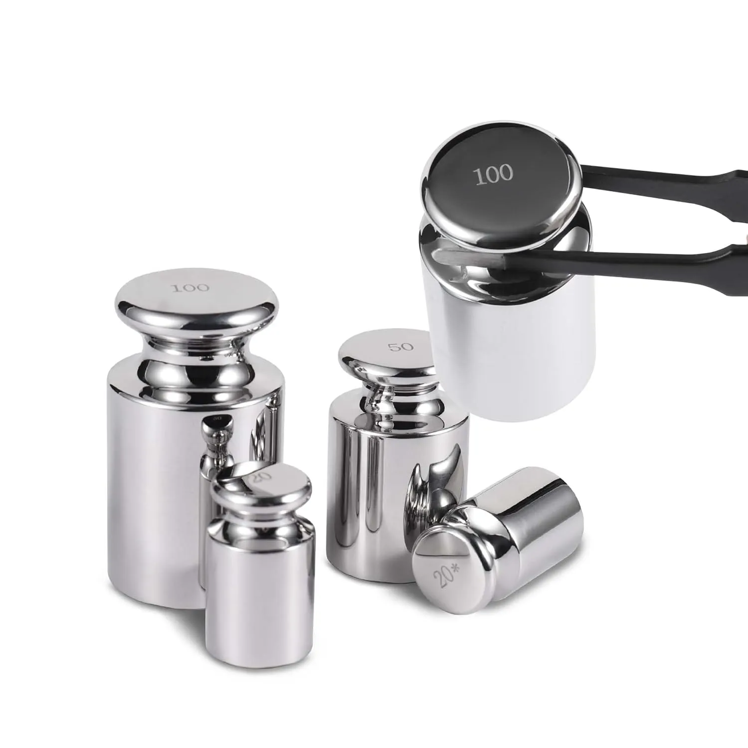 Goetland Certificated F1 Scale Calibration Weight Kit Set 21 pcs 1mg-100g Stainless Steel High Precision for Balance Digital Scale Lab Education
